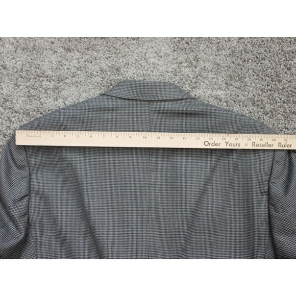 Lauren Ralph Lauren Blazer Mens 44L Gray Houndstooth Wool Sport Coat Jacket - Picture 7 of 11